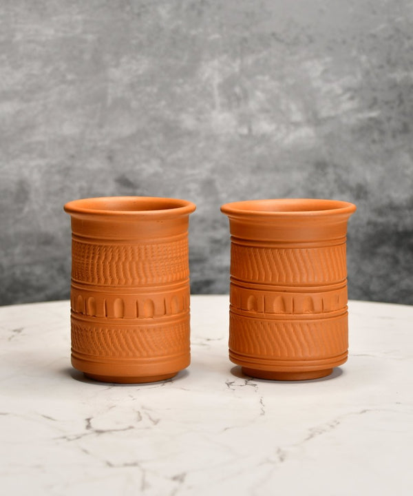 Sowpeace Terracotta Water Glass: Artful, Functional Home & Kitchenware — main view