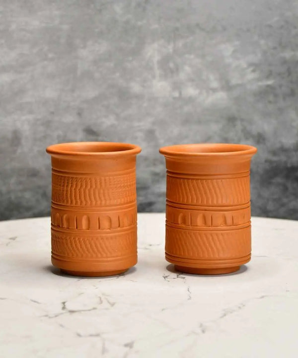Sowpeace Terracotta Water Glass: Artful, Functional Home & Kitchenware — main view