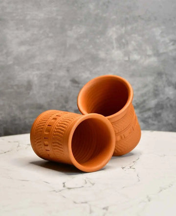 Sowpeace Terracotta Water Glass: Artful, Functional Home & Kitchenware — alternate view