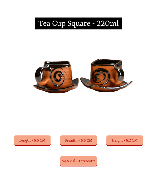 Sowpeace The Saucer Story (Set of 2) | Handcrafted Terracotta Tea & Coffee Saucers for Gifting & Daily Use — image 7