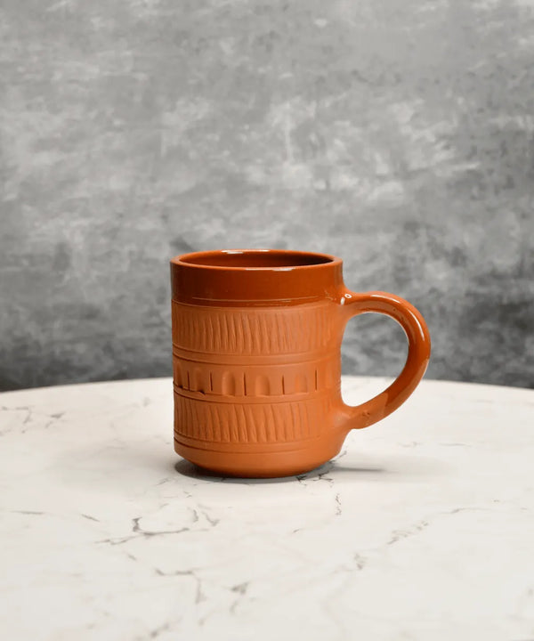 Sowpeace Traditional Terracotta Coffee Mugs (Set of 2) | Handcrafted Brown Tea & Coffee Cups for Gifting & Daily Use — image 5