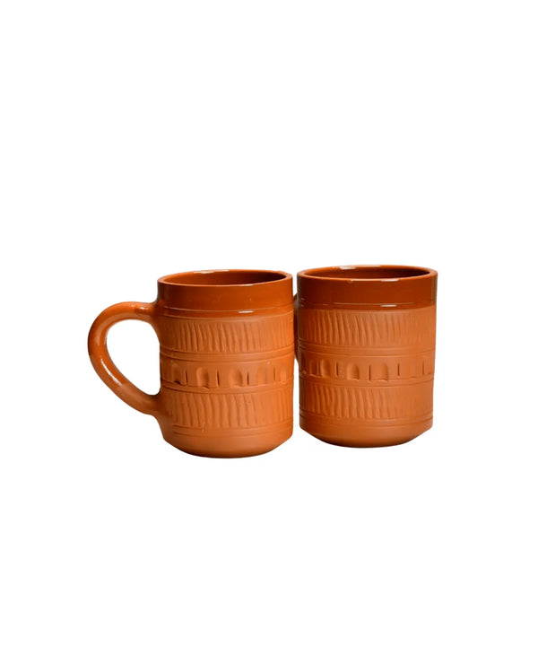 Sowpeace Traditional Terracotta Coffee Mugs (Set of 2) | Handcrafted Brown Tea & Coffee Cups for Gifting & Daily Use — image 8