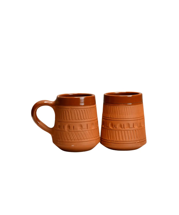 Sowpeace Traditional Terracotta Coffee Mugs (Set of 2) | Handcrafted Rustic Brown Tea & Coffee Cups for Gifting & Daily Use — image 8