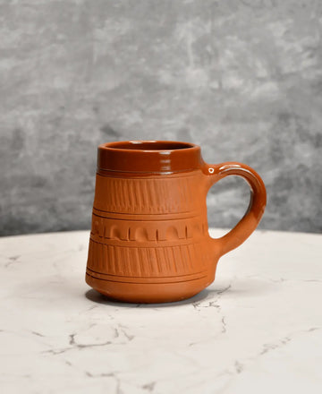 Sowpeace Traditional Terracotta Coffee Mugs (Set of 2) | Handcrafted Rustic Brown Tea & Coffee Cups for Gifting & Daily Use — alternate view