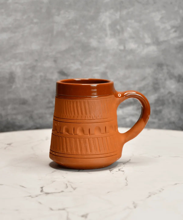 Sowpeace Traditional Terracotta Coffee Mugs (Set of 2) | Handcrafted Rustic Brown Tea & Coffee Cups for Gifting & Daily Use — image 2
