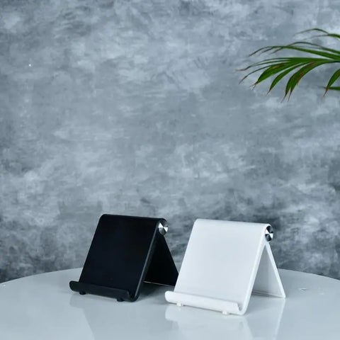 Sowpeace Trendy Adjustable Silver Tablet Stand with Black Hinges