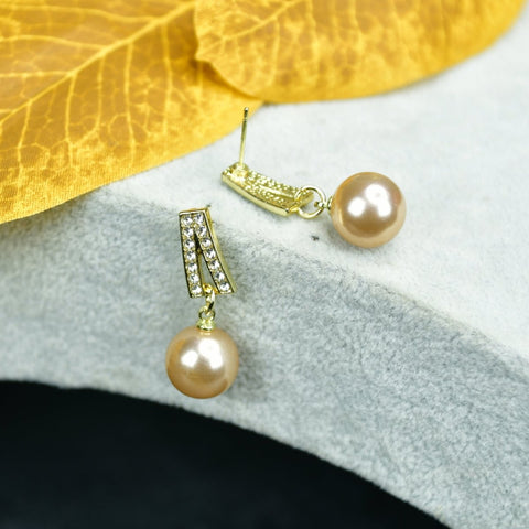 Sowpeace White Lining Gold Stainless Steel Earrings | Elegant One‑Size Lightweight Jewelry for Women & Daily Wear