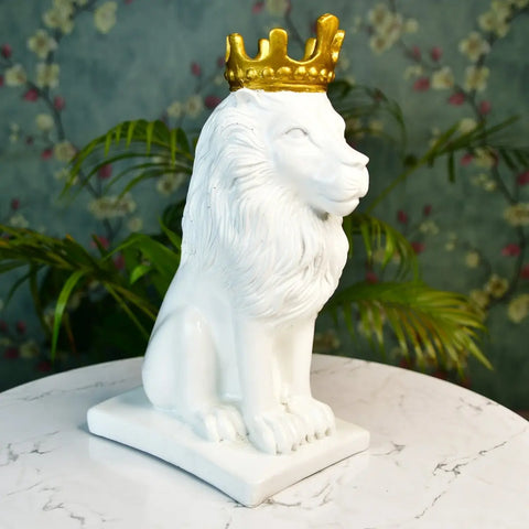 Sowpeace White Lion Showpiece