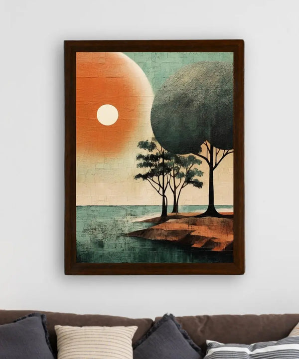 Sowpeace's Handcrafted Bohemian Indian Beach Abstract – Premium Canvas Print for Modern and Artistic Home Decor — image 3