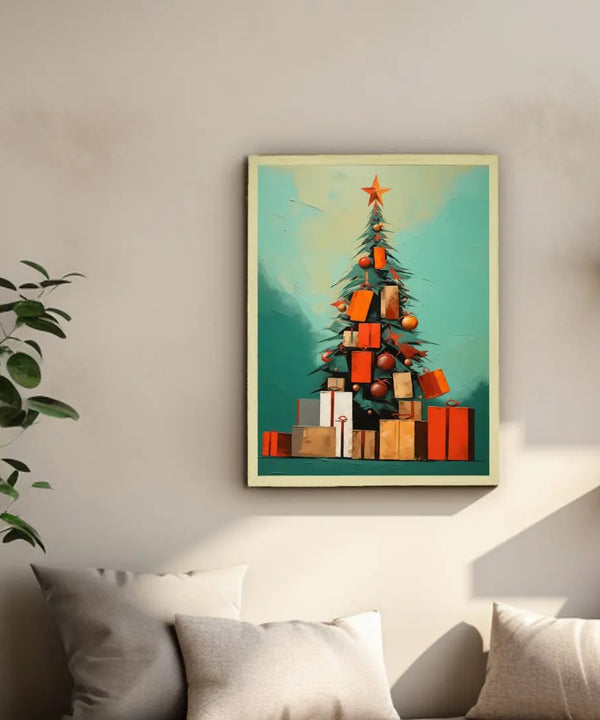 Sowpeace Joy: Handcrafted Tree of Hope Canvas Print – Premium Indian-Inspired Art for Elegant Holiday Decor — image 4