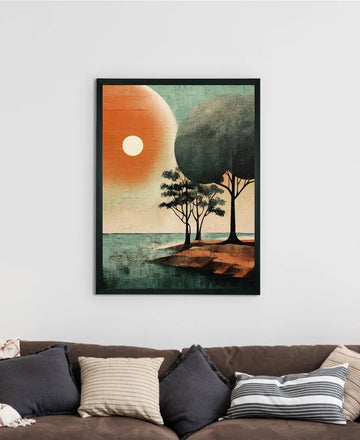 Sowpeace's Handcrafted Bohemian Indian Beach Abstract – Premium Canvas Print for Modern and Artistic Home Decor — alternate view