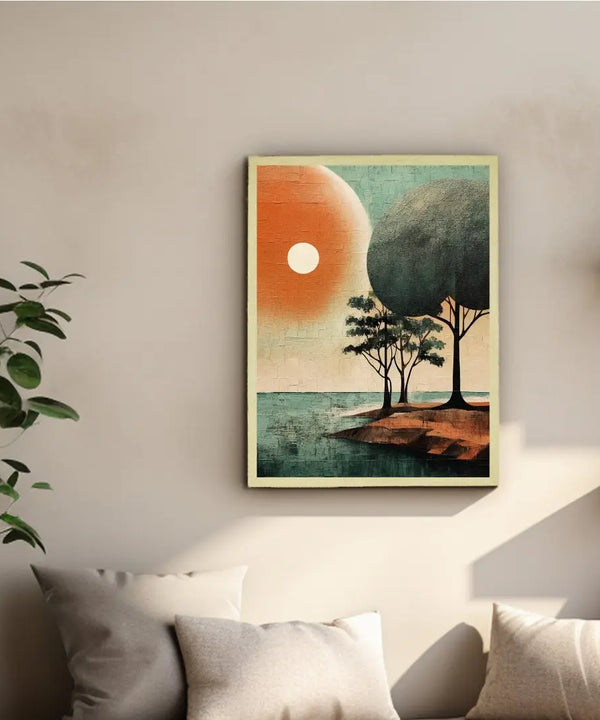 Sowpeace's Handcrafted Bohemian Indian Beach Abstract – Premium Canvas Print for Modern and Artistic Home Decor — image 4