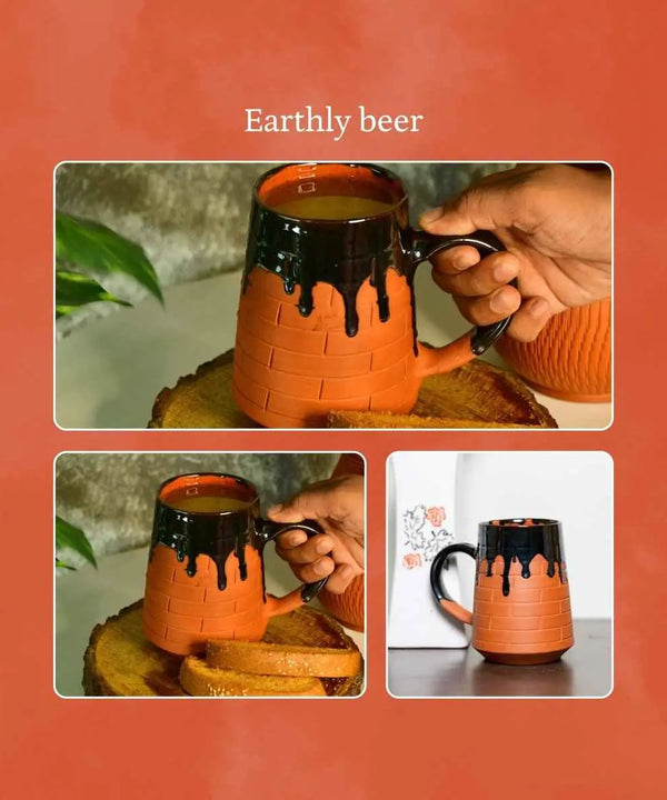 Terracotta Beer Mug: Stylish Home Decor and Kitchenware — image 4