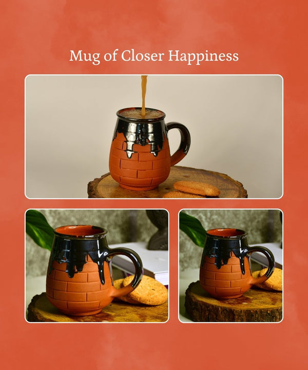 Terracotta Coffee Mug: Artful Fusion for Home and Kitchen — image 4
