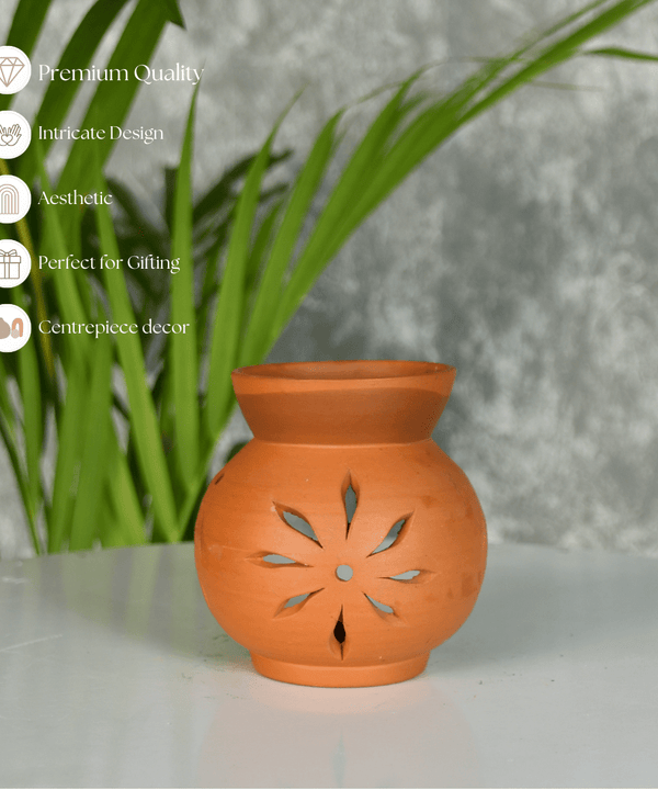 Terracotta Diffuser: Artisan-Made Round Bottom Tabletop Home Decor Accent — image 5