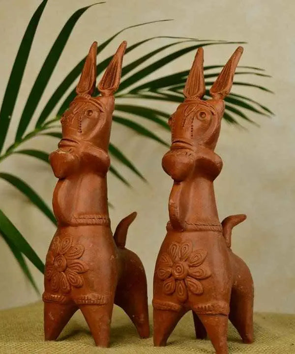 Terracotta Horse: Artisan-Made Tabletop Home Decor Accent — image 2