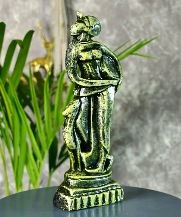 Terracotta Lady with Deer: Artisan Tabletop Home Decor — image 2