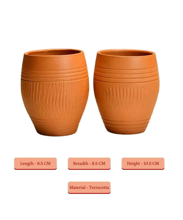 Terracotta Lassi Mug Set: Artisanal Elegance, Functional Design. — image 5