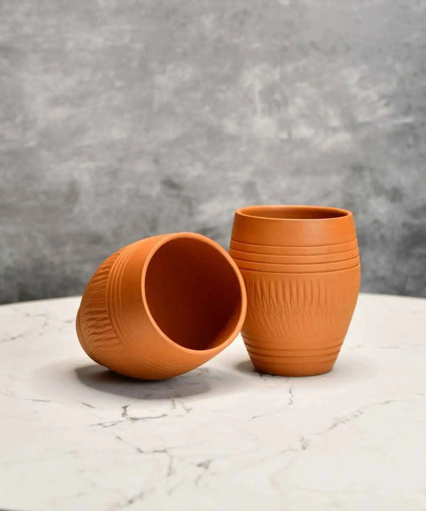 Terracotta Lassi Mug Set: Artisanal Elegance, Functional Design. — image 6