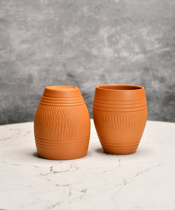 Terracotta Lassi Mug Set: Artisanal Elegance, Functional Design. — image 2