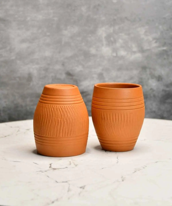 Terracotta Lassi Mug Set: Artisanal Elegance, Functional Design. — image 2