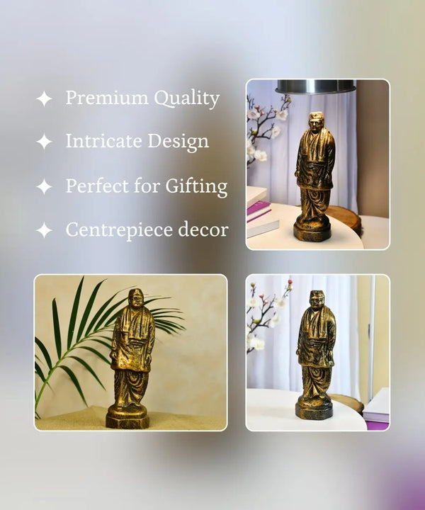 Terracotta Netaji Statue: Artisan-Made Tabletop Decor Masterpiece — image 3