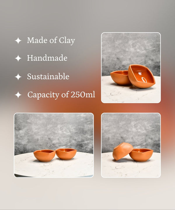 Terracotta Square Serving Bowl: Artistic Kitchen Elegance — image 3