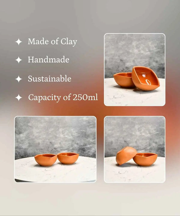Terracotta Square Serving Bowl: Artistic Kitchen Elegance — image 3