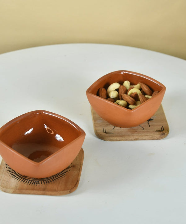 Terracotta Square Serving Bowl: Artistic Kitchen Elegance — image 7