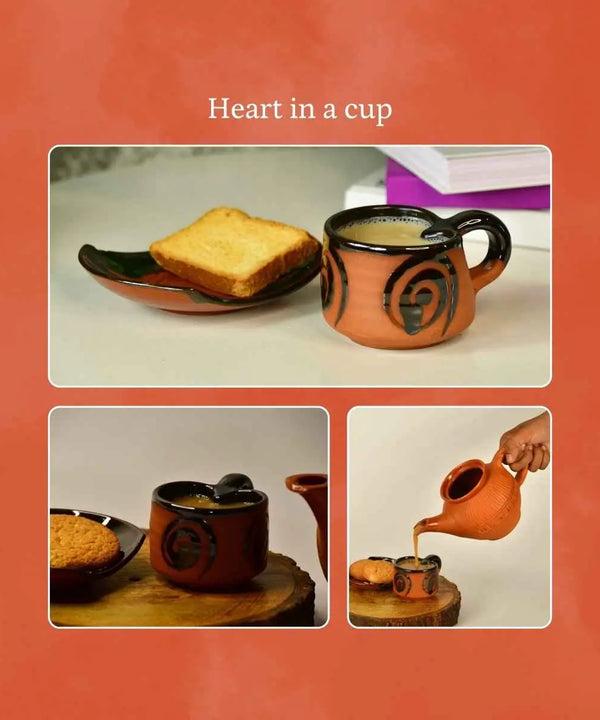 Terracotta Tea Cup Leaf — image 4