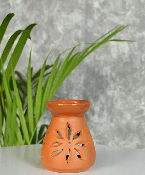 Terracotta Triangle Large Diffuser: Artisan-Made Tabletop Home Decor — main view