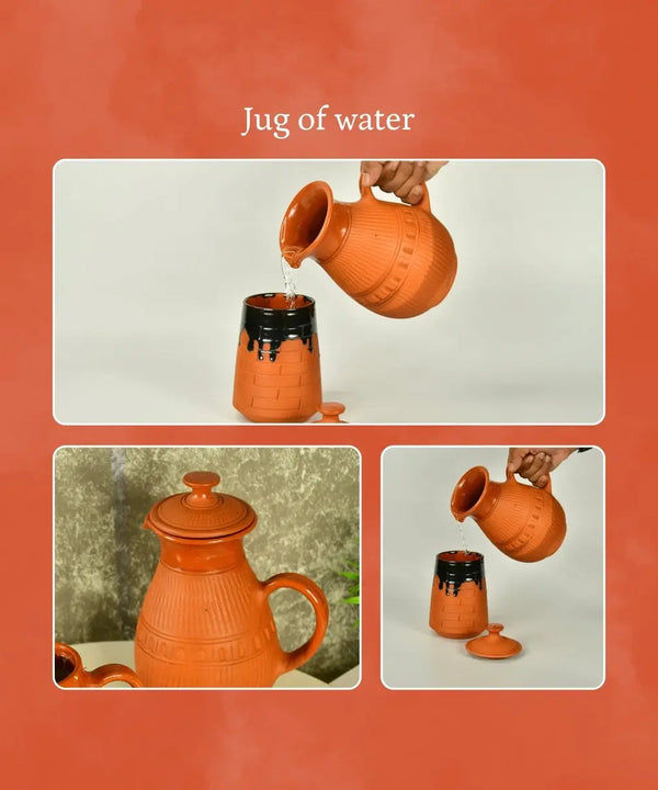Terracotta Water Jug: Artisan Elegance for Home and Kitchen — image 4