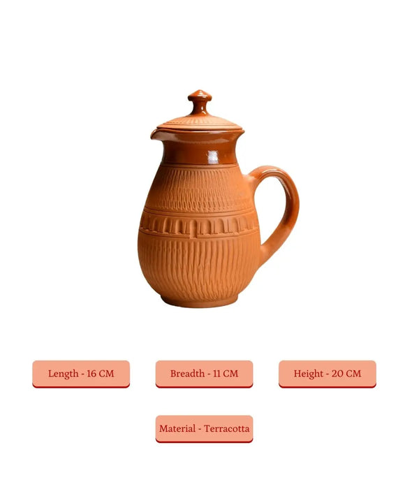 Terracotta Water Jug: Artisan Elegance for Home and Kitchen — image 5