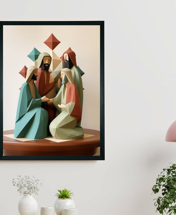 Unveiling Faith: Abstract Disciple Art – Premium Sowpeace Canvas Print for Elegant and Faithful Home Decoration — alternate view