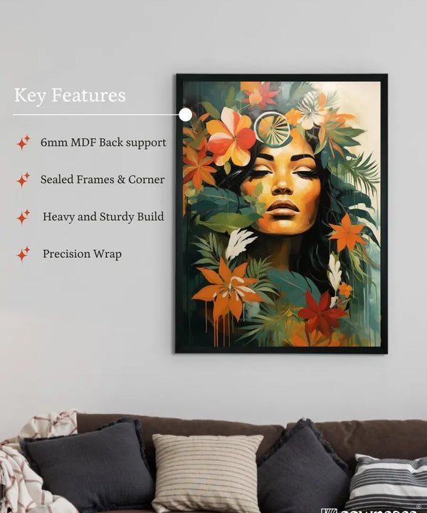 Unwind with Floral Dreams: Sowpeace Handcrafted Canvas Prints – Premium Indian-Inspired Art for Modern and Stylish Interiors — image 6