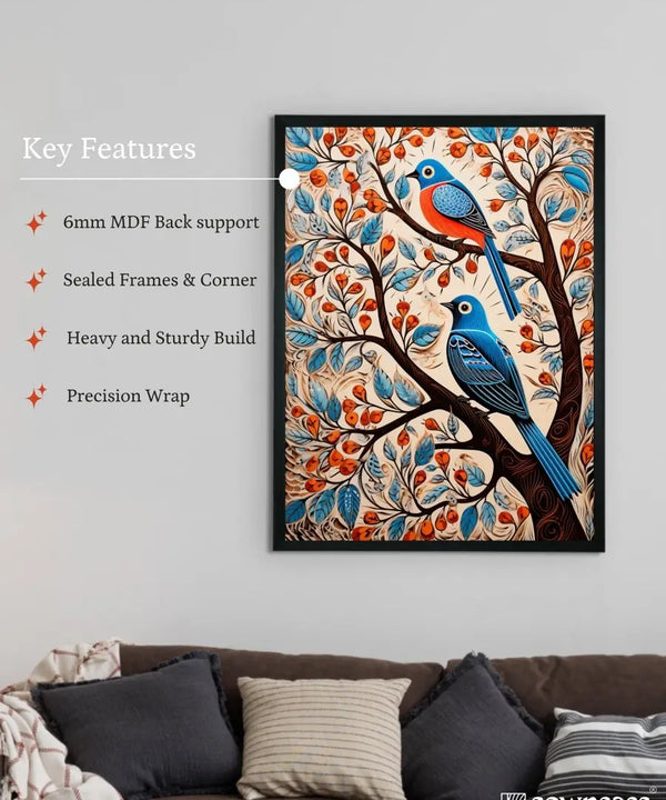 Unwind with Nature's Dance: Sowpeace Handcrafted Wall Prints – Premium Indian-Inspired Art for Elegant and Peaceful Decor — image 6