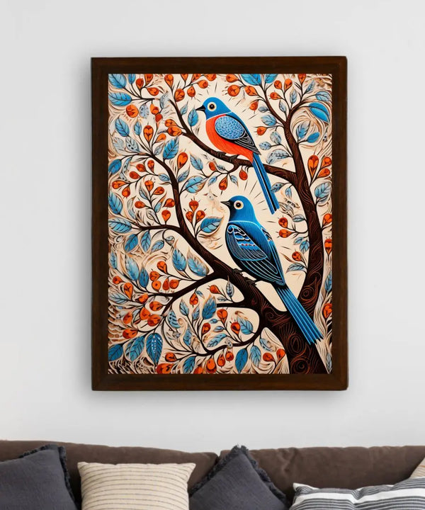 Unwind with Nature's Dance: Sowpeace Handcrafted Wall Prints – Premium Indian-Inspired Art for Elegant and Peaceful Decor — image 3