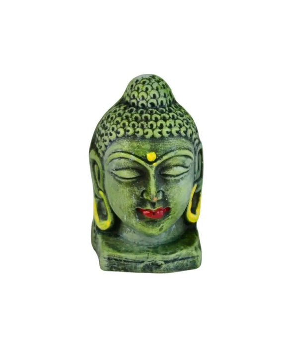 White Terracotta Buddha Head: Artisan Home Decor — image 7