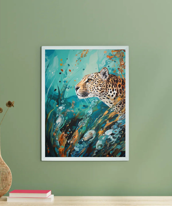 Sowpeace Harmony: Find Your Handcrafted Abstract Leopard – Premium Indian-Inspired Canvas Art for Stylish Home Interiors — main view
