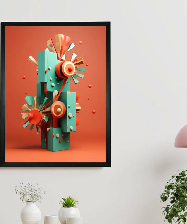 Sowpeace: Find Peace in Winter's Abstract Embrace – Premium Handcrafted Canvas Art for Stylish Winter Home Decor — image 2