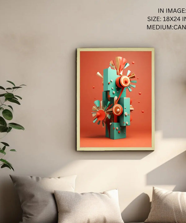 Sowpeace: Find Peace in Winter's Abstract Embrace – Premium Handcrafted Canvas Art for Stylish Winter Home Decor — image 5