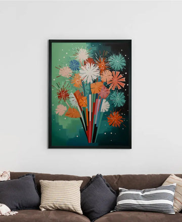 Sowpeace: Winter Sticks – Handcrafted Abstract Nature Canvas Art – Premium Indian-Inspired Winter Wall Decor — alternate view