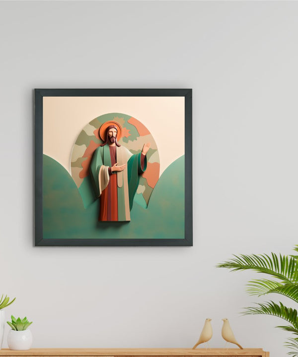 Words of Hope: Sowpeace's Premium Jesus Wall Art Canvas – Handcrafted Indian-Inspired Art for Stylish and Faithful Home Decor — image 2