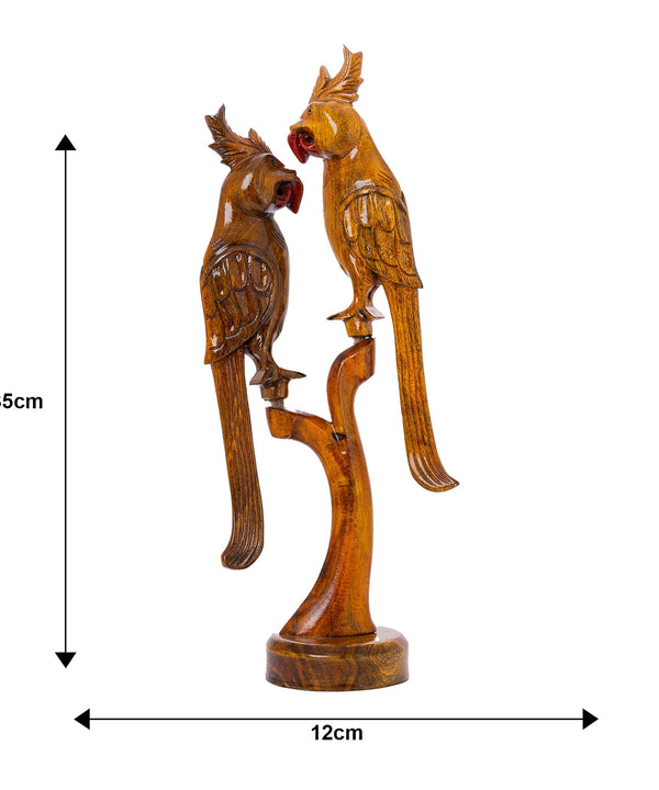 Sowpeace Wooden Parrot Set: Artisan Tabletop Decor — image 5