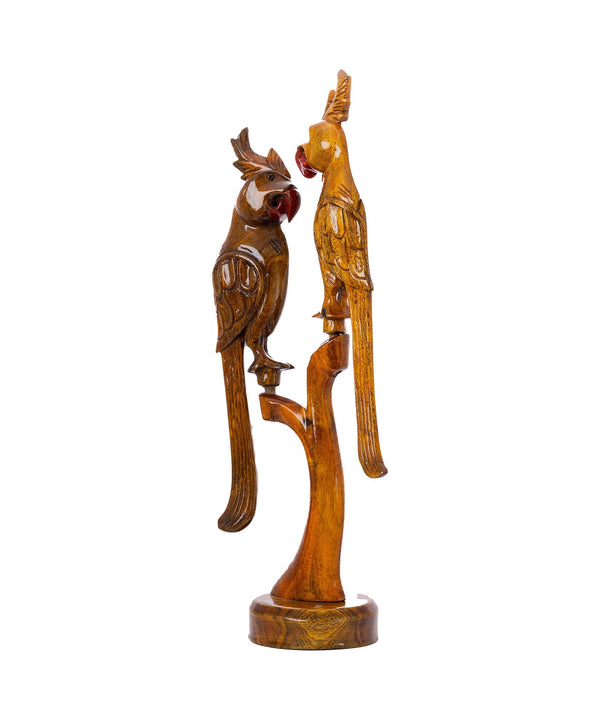 Sowpeace Wooden Parrot Set: Artisan Tabletop Decor — image 4