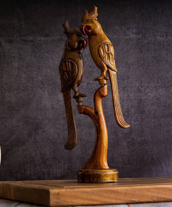 Sowpeace Wooden Parrot Set: Artisan Tabletop Decor — image 2
