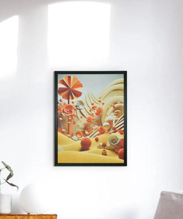 Sowpeace's Handcrafted 3D Autumn Abstract Wall Art – Premium Set of 2, Indian-Inspired Canvas Home Decor — image 7