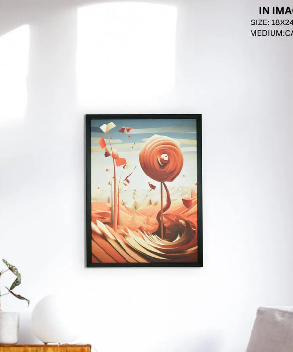 Sowpeace's Handcrafted 3D Autumn Abstract Wall Art – Premium Set of 2, Indian-Inspired Canvas Home Decor — image 13