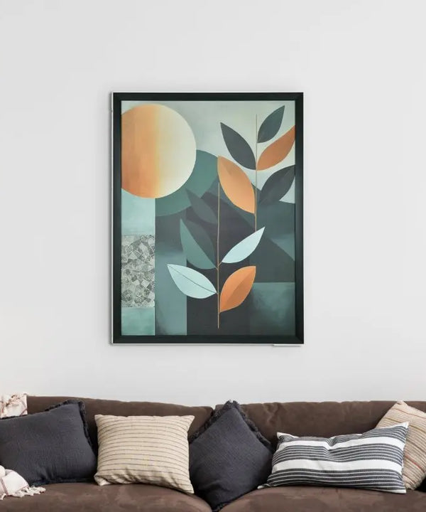 Sowpeace's Handcrafted Scandinavian Sphere Leaves Abstract Wall Art – Premium Canvas Prints for Contemporary Home Decor — image 5