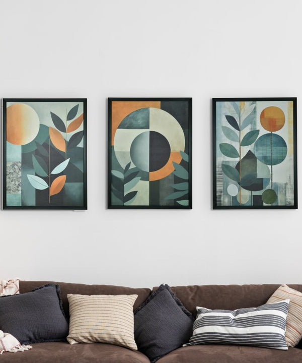 Sowpeace's Handcrafted Scandinavian Sphere Leaves Abstract Wall Art – Premium Canvas Prints for Contemporary Home Decor — main view